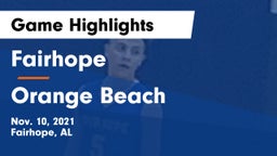 Fairhope  vs Orange Beach  Game Highlights - Nov. 10, 2021