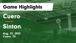 Cuero  vs Sinton  Game Highlights - Aug. 23, 2022