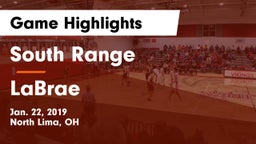 South Range vs LaBrae  Game Highlights - Jan. 22, 2019