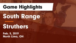 South Range vs Struthers  Game Highlights - Feb. 5, 2019