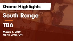 South Range vs TBA Game Highlights - March 1, 2019