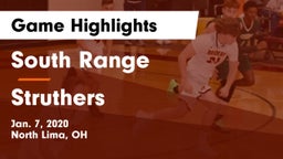 South Range vs Struthers  Game Highlights - Jan. 7, 2020