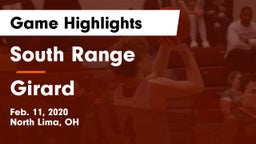 South Range vs Girard  Game Highlights - Feb. 11, 2020