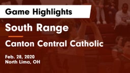 South Range vs Canton Central Catholic  Game Highlights - Feb. 28, 2020