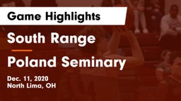 South Range vs Poland Seminary  Game Highlights - Dec. 11, 2020