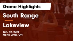 South Range vs Lakeview  Game Highlights - Jan. 12, 2021