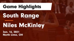 South Range vs Niles McKinley  Game Highlights - Jan. 16, 2021