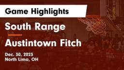 South Range vs Austintown Fitch  Game Highlights - Dec. 30, 2023