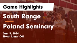 South Range vs Poland Seminary  Game Highlights - Jan. 5, 2024
