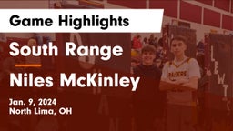 South Range vs Niles McKinley  Game Highlights - Jan. 9, 2024