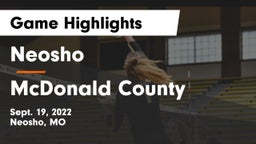 Neosho  vs McDonald County  Game Highlights - Sept. 19, 2022