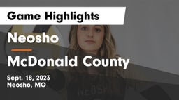 Neosho  vs McDonald County  Game Highlights - Sept. 18, 2023