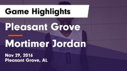 Pleasant Grove  vs Mortimer Jordan  Game Highlights - Nov 29, 2016