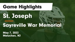 St. Joseph  vs Sayreville War Memorial  Game Highlights - May 7, 2022