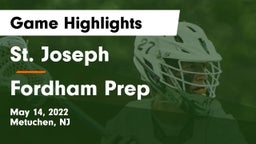 St. Joseph  vs Fordham Prep  Game Highlights - May 14, 2022