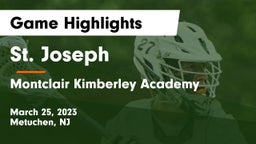 St. Joseph  vs Montclair Kimberley Academy Game Highlights - March 25, 2023