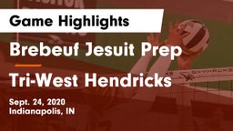 Brebeuf Jesuit Prep  vs Tri-West Hendricks  Game Highlights - Sept. 24, 2020