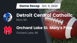 Recap: Detroit Central Catholic  vs. Orchard Lake St. Mary's Prep 2020