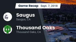 Recap: Saugus  vs. Thousand Oaks  2018