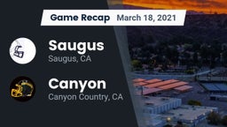 Recap: Saugus  vs. Canyon  2021