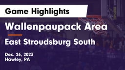 Wallenpaupack Area  vs East Stroudsburg  South Game Highlights - Dec. 26, 2023