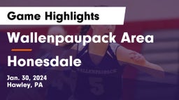 Wallenpaupack Area  vs Honesdale  Game Highlights - Jan. 30, 2024