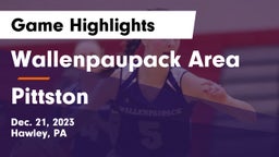 Wallenpaupack Area  vs Pittston  Game Highlights - Dec. 21, 2023