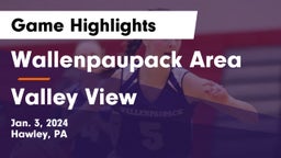 Wallenpaupack Area  vs Valley View  Game Highlights - Jan. 3, 2024