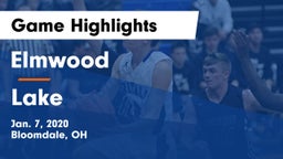 Elmwood  vs Lake  Game Highlights - Jan. 7, 2020