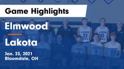 Elmwood  vs Lakota Game Highlights - Jan. 23, 2021