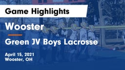 Wooster  vs Green JV Boys Lacrosse Game Highlights - April 15, 2021