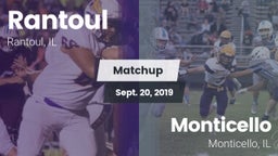 Matchup: Rantoul  vs. Monticello  2019