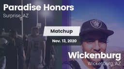 Matchup: Paradise Honors vs. Wickenburg  2020