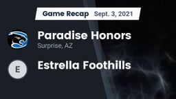 Recap: Paradise Honors  vs. Estrella Foothills 2021