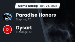 Recap: Paradise Honors  vs. Dysart  2022