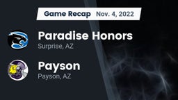 Recap: Paradise Honors  vs. Payson  2022