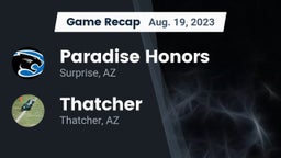 Recap: Paradise Honors  vs. Thatcher  2023