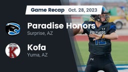 Recap: Paradise Honors  vs. Kofa  2023