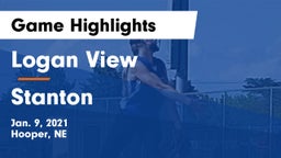 Logan View  vs Stanton  Game Highlights - Jan. 9, 2021
