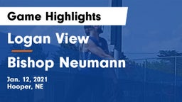 Logan View  vs Bishop Neumann  Game Highlights - Jan. 12, 2021