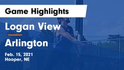 Logan View  vs Arlington  Game Highlights - Feb. 15, 2021