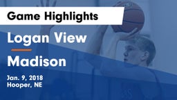 Logan View  vs Madison  Game Highlights - Jan. 9, 2018