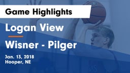 Logan View  vs Wisner - Pilger  Game Highlights - Jan. 13, 2018
