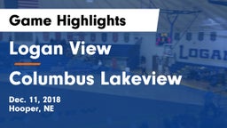 Logan View  vs Columbus Lakeview  Game Highlights - Dec. 11, 2018