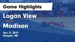 Logan View  vs Madison  Game Highlights - Jan. 8, 2019