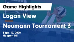 Logan View  vs Neumann Tournament 3 Game Highlights - Sept. 12, 2020