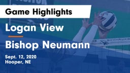 Logan View  vs Bishop Neumann  Game Highlights - Sept. 12, 2020
