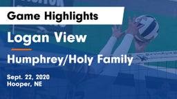 Logan View  vs Humphrey/Holy Family  Game Highlights - Sept. 22, 2020