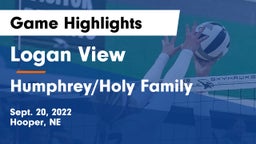 Logan View  vs Humphrey/Holy Family  Game Highlights - Sept. 20, 2022