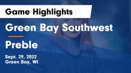 Green Bay Southwest  vs Preble  Game Highlights - Sept. 29, 2022